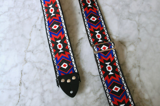 Red 'Apache' Guitar/Bass Hippie Strap