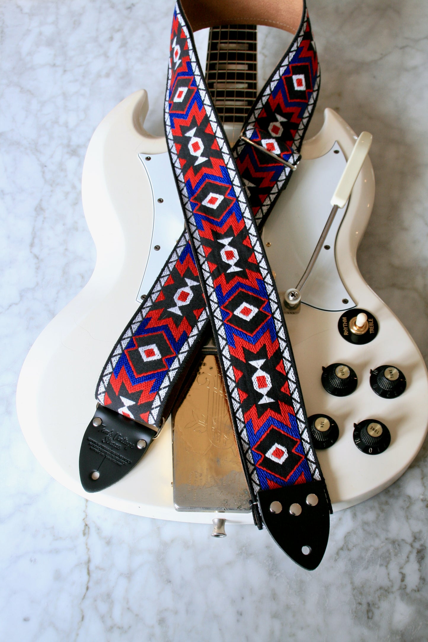 Red 'Apache' Guitar/Bass Hippie Strap