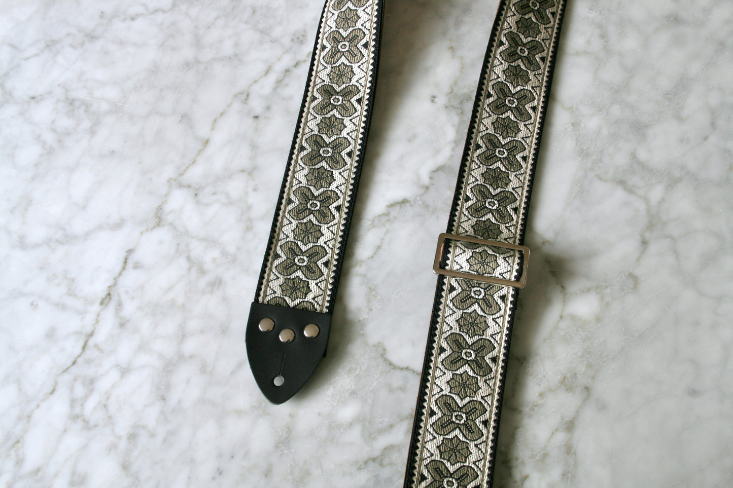Grey 'Greenwich' Guitar/Bass Hippie Strap