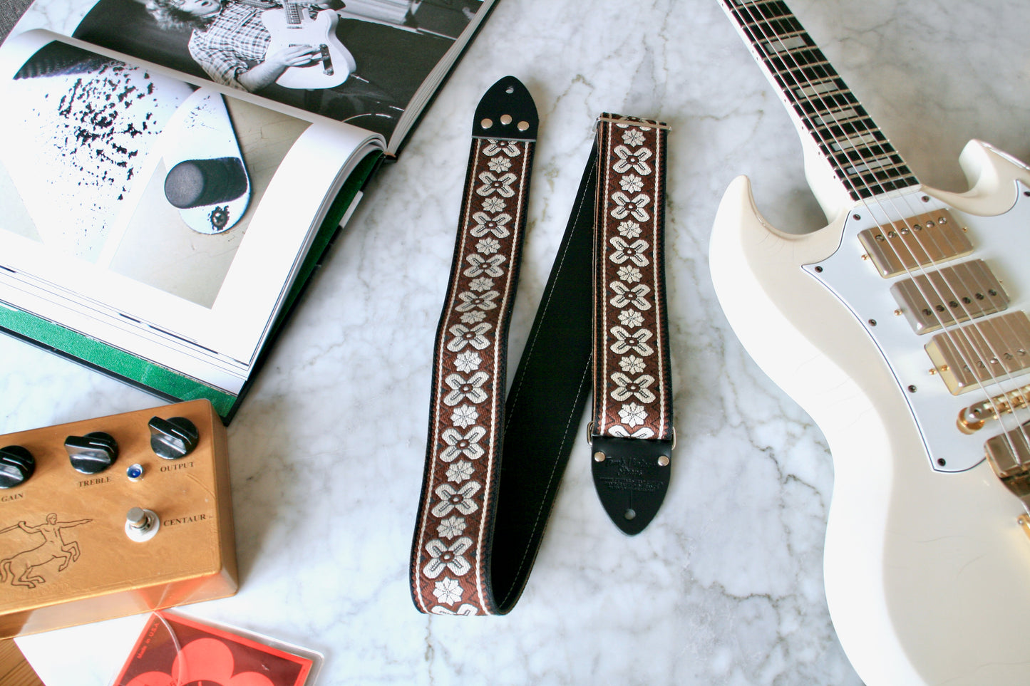 Walnut 'Greenwich' Guitar/Bass Hippie Strap