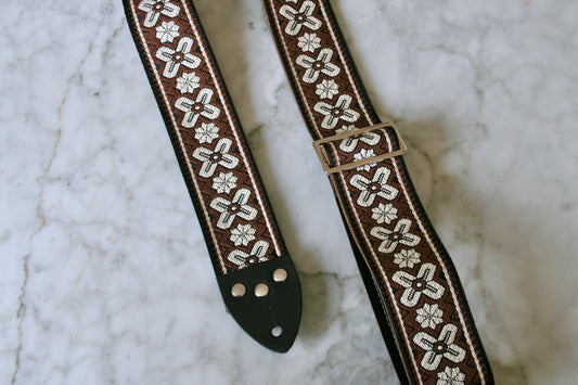 Walnut 'Greenwich' Guitar/Bass Hippie Strap