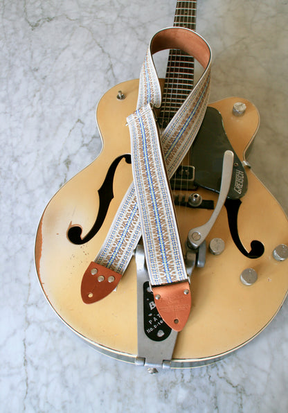 White 'Maco' Guitar/Bass Hippie Strap