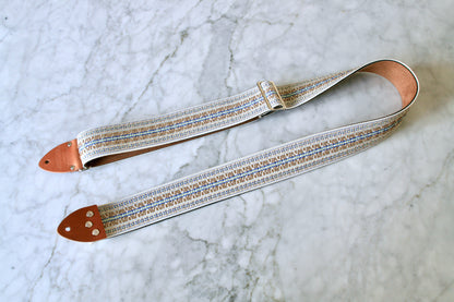White 'Maco' Guitar/Bass Hippie Strap