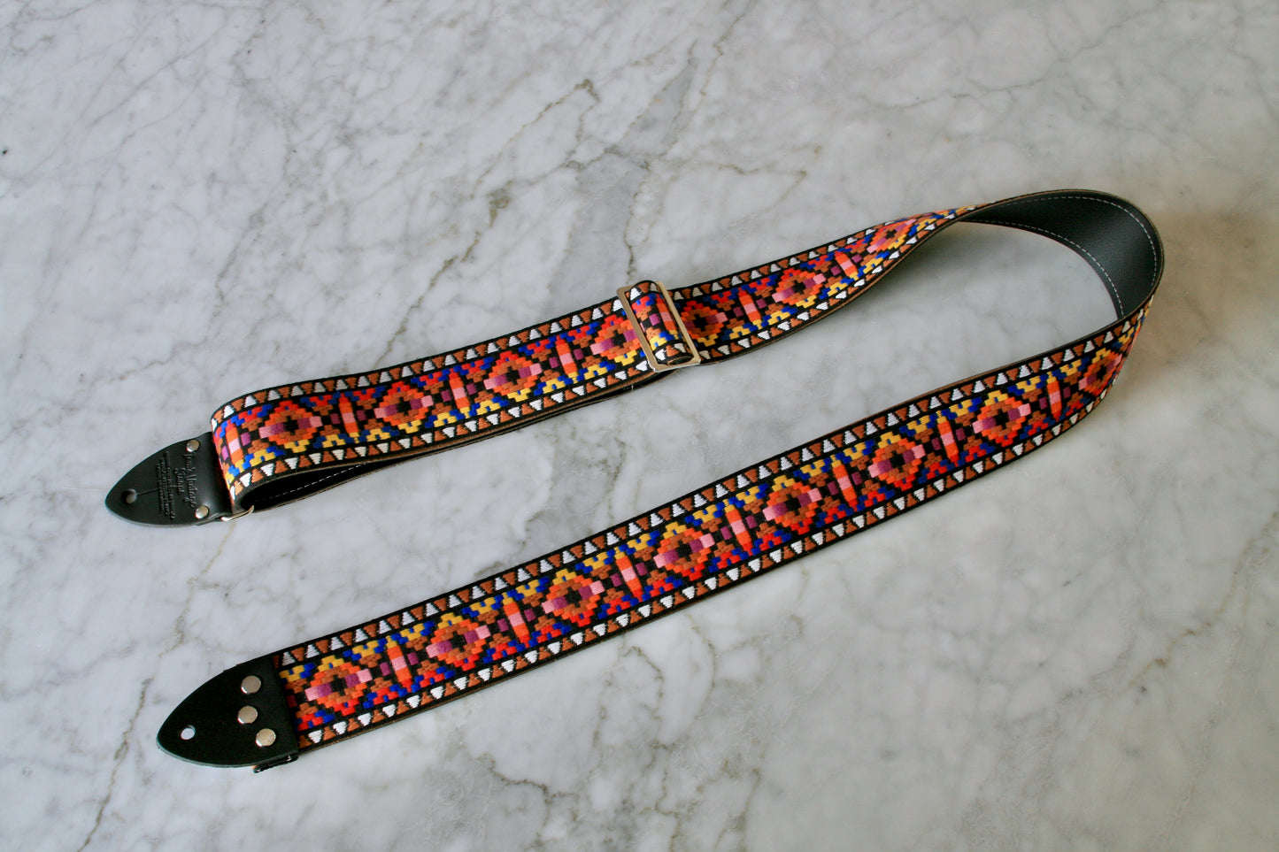 Red 'Santa Fe' Guitar/Bass Hippie Strap