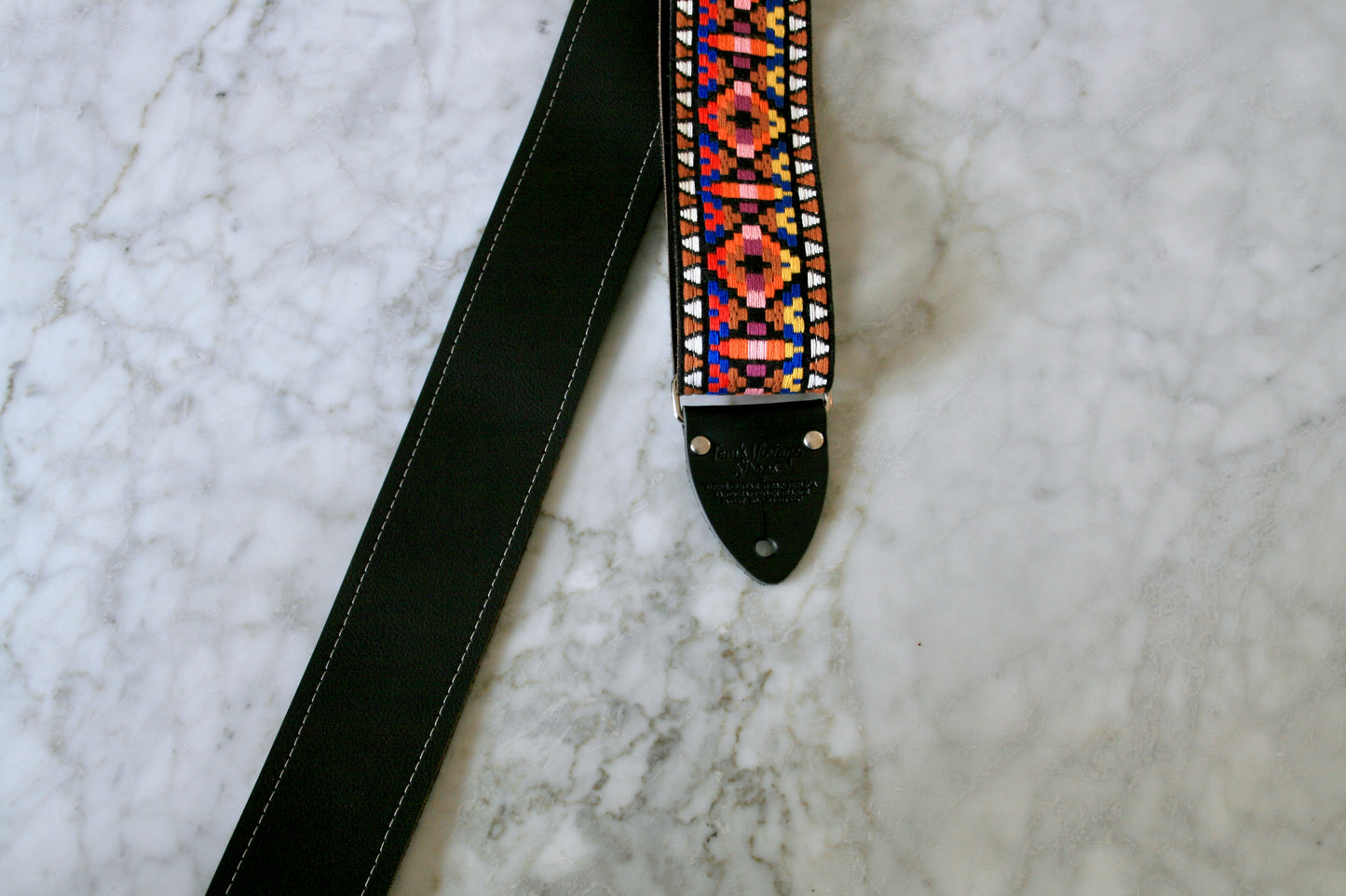Red 'Santa Fe' Guitar/Bass Hippie Strap