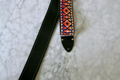 Red 'Santa Fe' Guitar/Bass Hippie Strap