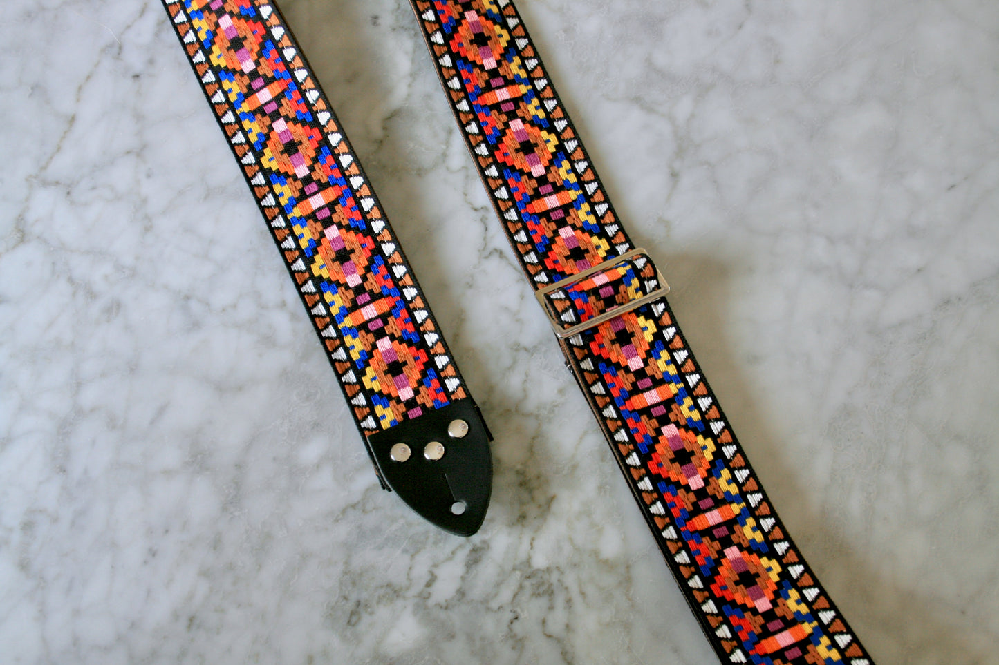 Red 'Santa Fe' Guitar/Bass Hippie Strap