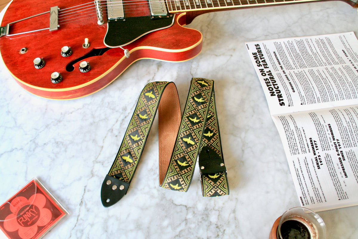 Gold 'Eagle' Guitar/Bass Hippie Strap