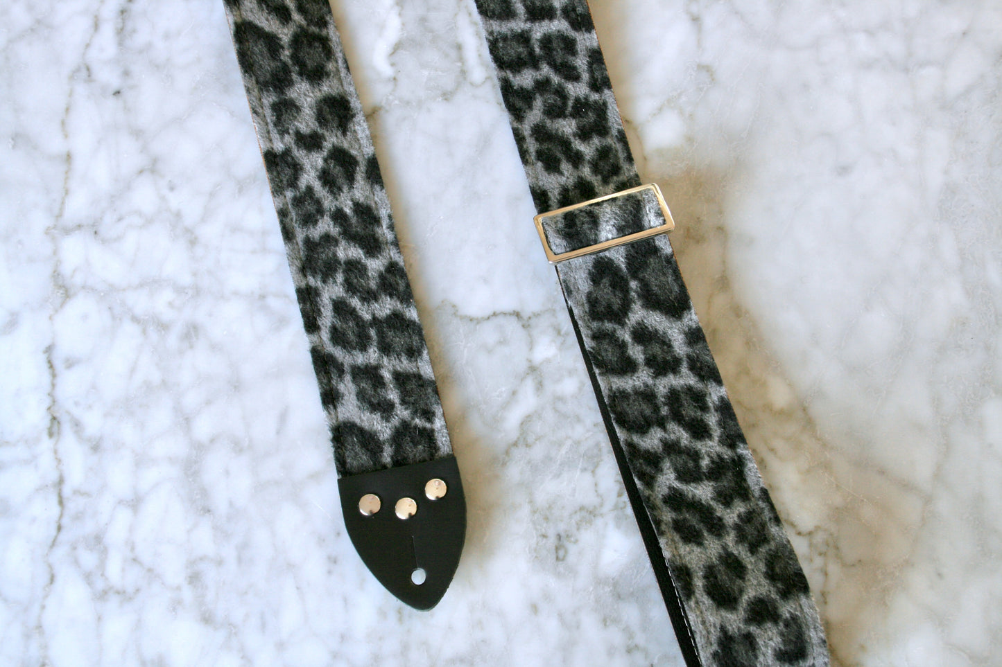 Grey 'Leopard' Guitar/Bass Hippie Strap