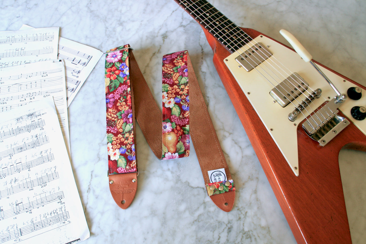 'Fruits & Flowers' Guitar/Bass Hippie Strap