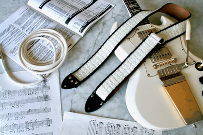 White 'Sherpa' Guitar/Bass Hippie Strap