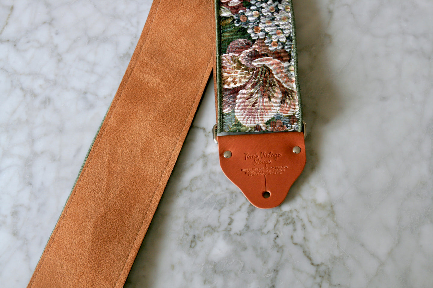 Custom wide 3" 'Sage Forest Tapestry' Guitar/Bass Hippie Strap