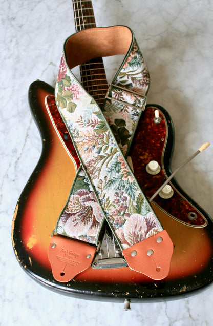 Custom wide 3" 'Sage Forest Tapestry' Guitar/Bass Hippie Strap