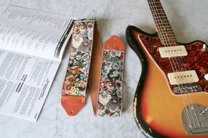 Custom wide 3" 'Bouquet Tapestry' Guitar/Bass Hippie Strap