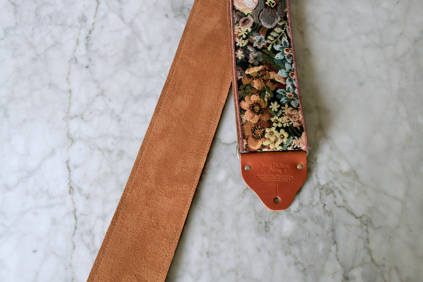 Custom wide 3" 'Bouquet Tapestry' Guitar/Bass Hippie Strap