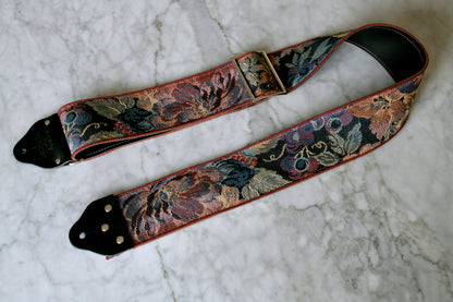 Custom wide 3" 'Floral Tapestry' Guitar/Bass Hippie Strap