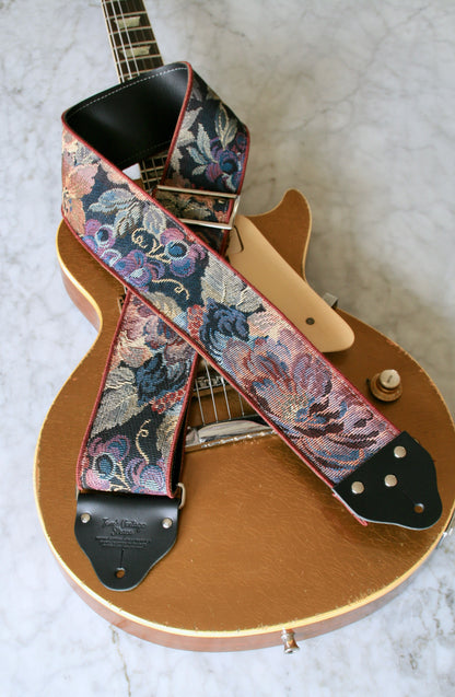 Custom wide 3" 'Floral Tapestry' Guitar/Bass Hippie Strap
