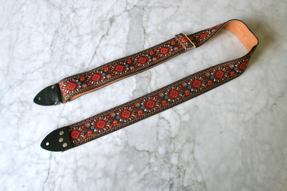 Ruby 'Peacock' Guitar/Bass Hippie Strap
