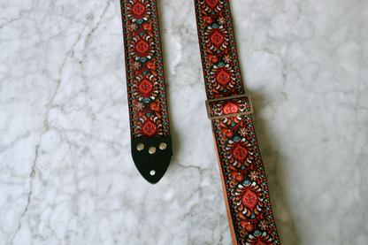 Ruby 'Peacock' Guitar/Bass Hippie Strap