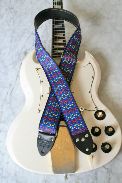 Blue 'Monterey' Guitar/Bass Hippie Strap