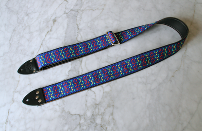Blue 'Monterey' Guitar/Bass Hippie Strap