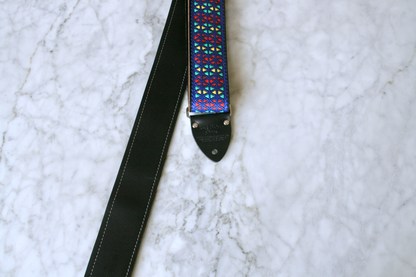Blue 'Monterey' Guitar/Bass Hippie Strap