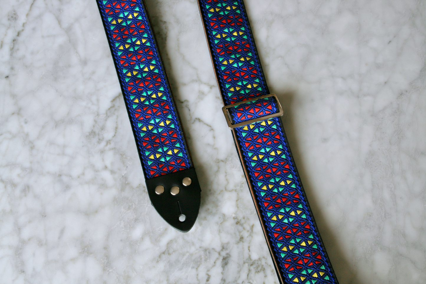 Blue 'Monterey' Guitar/Bass Hippie Strap