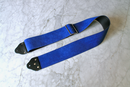 Custom wide 3" Blue 'Corduroy' Guitar/Bass Hippie Strap