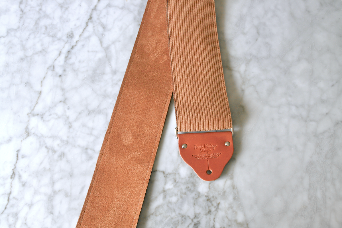 Custom wide 3" Fawn 'Corduroy' Guitar/Bass Hippie Strap
