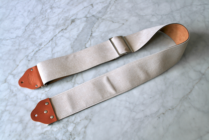 Custom wide 3" Light Beige 'Corduroy' Guitar/Bass Hippie Strap