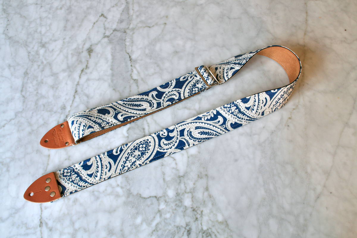Blue 'Paisley' Guitar/Bass Hippie Strap