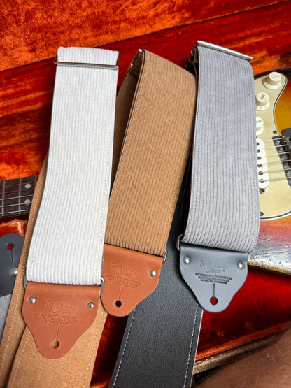 Custom wide 3" Fawn 'Corduroy' Guitar/Bass Hippie Strap