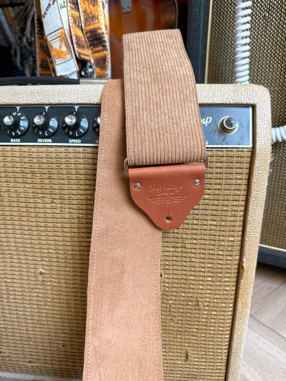 Custom wide 3" Fawn 'Corduroy' Guitar/Bass Hippie Strap