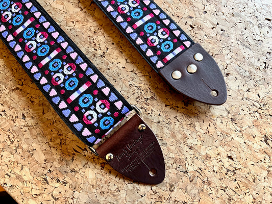 UNIQUE PIECE - Purple Morrey "Tom's Vintage Straps" guitar/bass strap