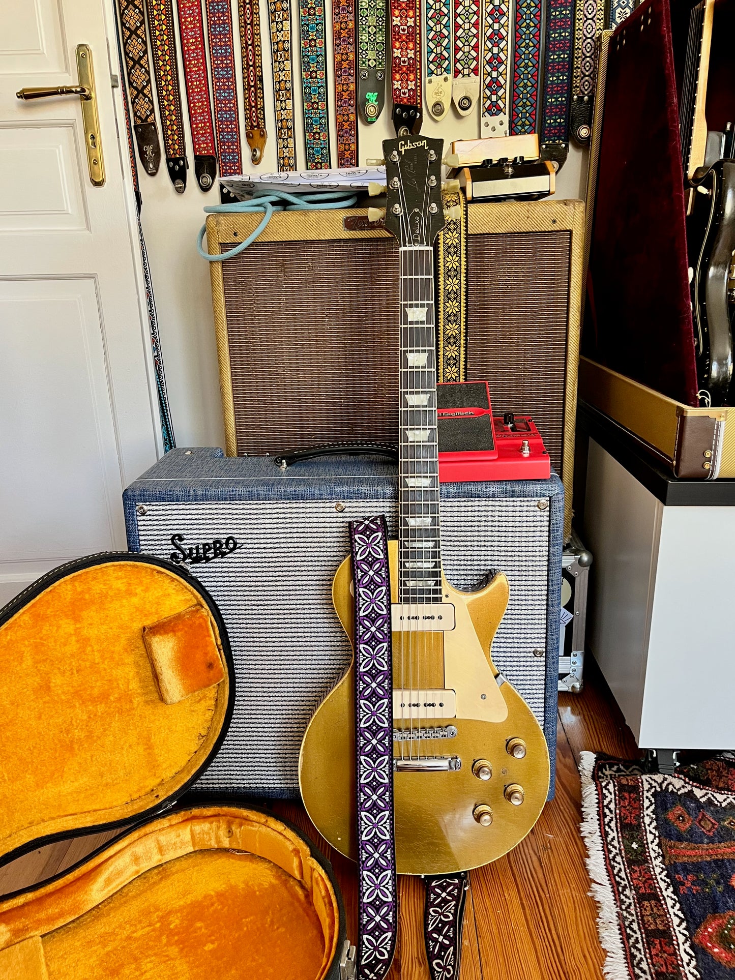 Purple 'Beck' Guitar/Bass Hippie Strap