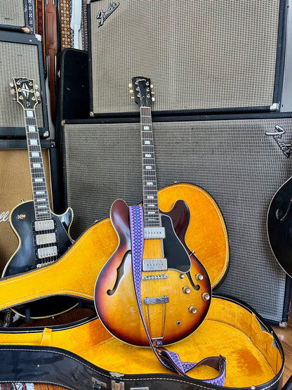 Purple 'Hooty' Guitar/Bass Hippie Strap