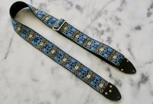 Load image into Gallery viewer, Blue &#39;Woodstock&#39; Guitar/Bass Hippie Strap
