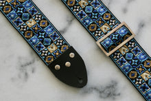 Load image into Gallery viewer, Blue &#39;Woodstock&#39; Guitar/Bass Hippie Strap

