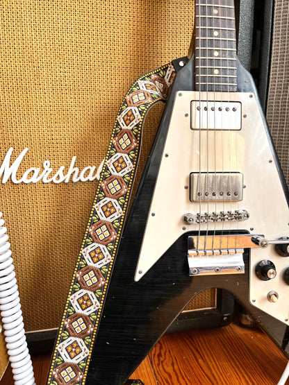 Rust 'Honeycomb'  Guitar/Bass Hippie Strap