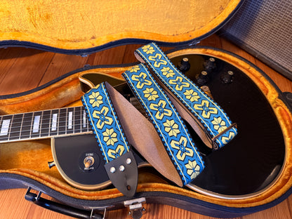 Turquoise 'Greenwich' Guitar/Bass Hippie Strap