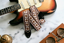 Load image into Gallery viewer, Beige &#39;Pillars&#39; Guitar/Bass Hippie Strap
