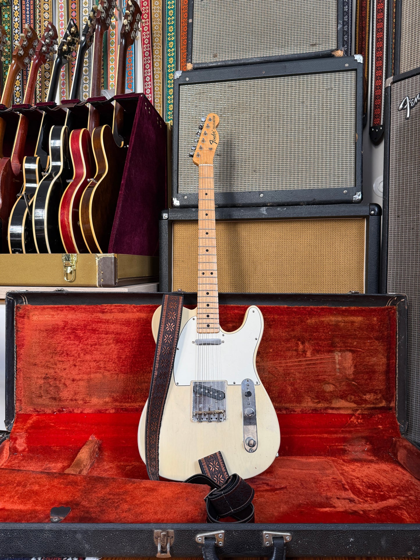 Bronze 'Poinsettia' Guitar/Bass Hippie Strap