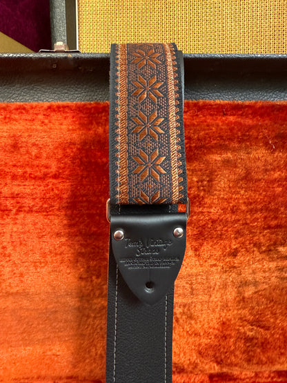 Bronze 'Poinsettia' Guitar/Bass Hippie Strap