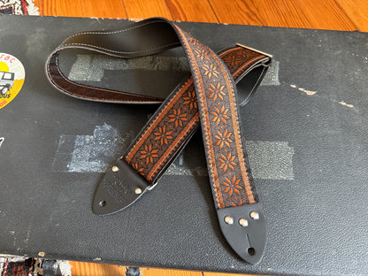 Bronze 'Poinsettia' Guitar/Bass Hippie Strap
