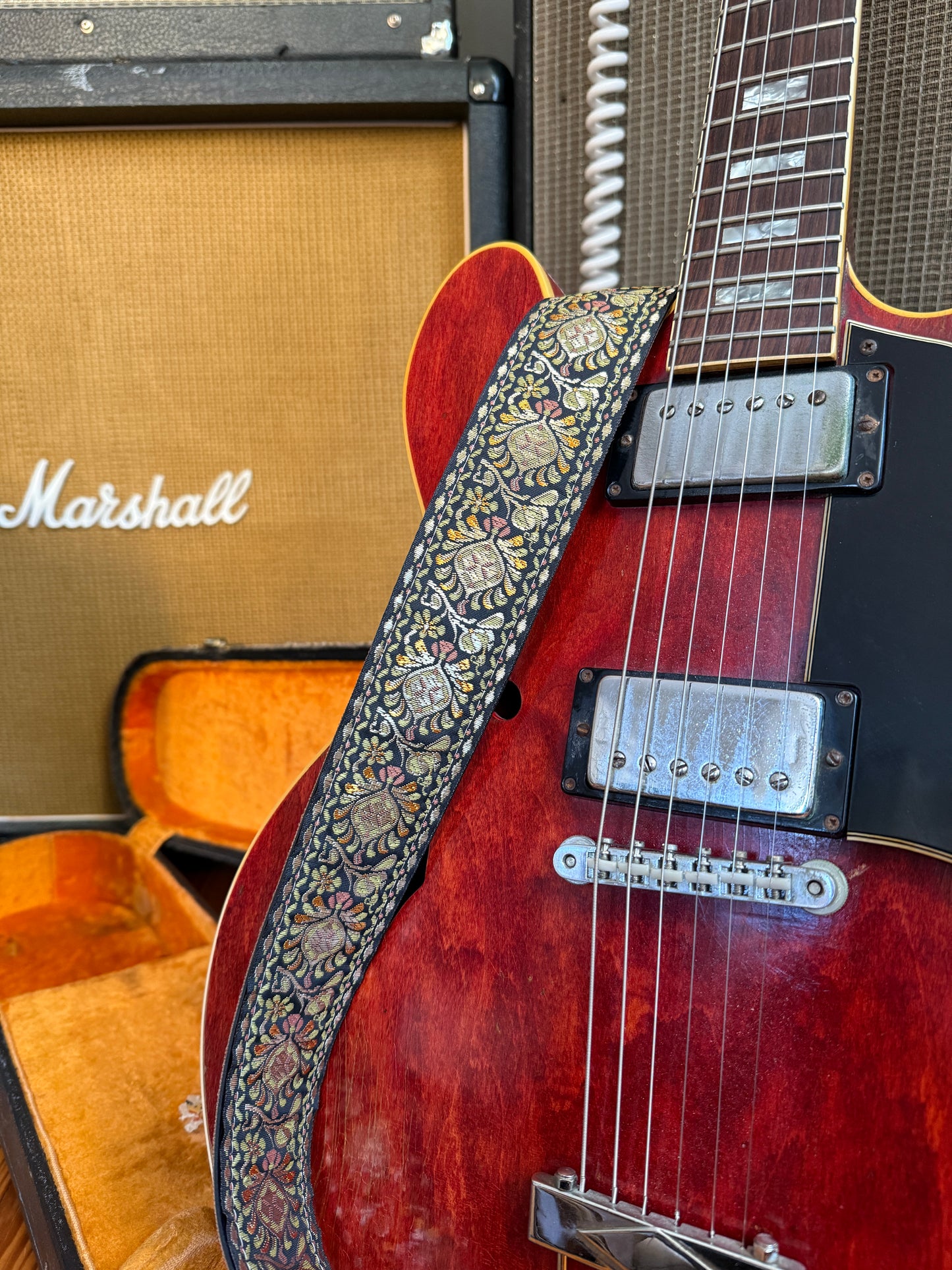 Bronze 'Peacock' Guitar/Bass Hippie Strap