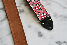 Load image into Gallery viewer, Red &#39;Octastar&#39; Guitar/Bass Hippie Strap
