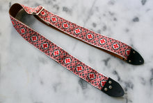 Load image into Gallery viewer, Red &#39;Octastar&#39; Guitar/Bass Hippie Strap
