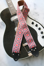 Load image into Gallery viewer, Red &#39;Octastar&#39; Guitar/Bass Hippie Strap
