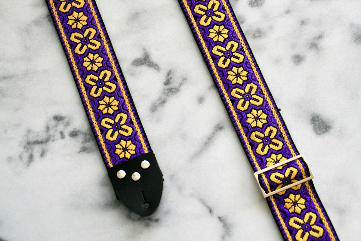 Gold 'Norwich' Guitar/Bass Hippie Strap