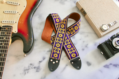 Gold 'Norwich' Guitar/Bass Hippie Strap